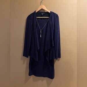 $3 SALE 🔴R&K Deep Purple Dress with Chain Detail